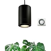 VALIKIY Hanging Grow Light 40W Large, Full Spectrum Warm White Color, with Timer, Plug-in Pendant Grow Lights with 15FT Fabric Power Cord, Decorative Light for Indoor Plants, Flowers
