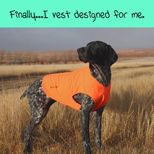blaze orange dog hunting vest