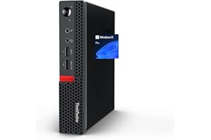 Lenovo ThinkCentre Tiny Business Desktop Mini PC, AMD Processor, Dual-Channel 16GB RAM, 512GB PCIe SSD, 2X Display Port, USB 3.1 Gen 1, RJ-45, Wi-Fi, Windows 11 Pro, Black