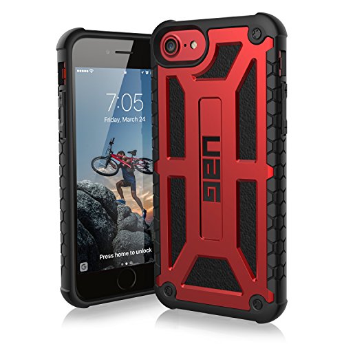 URBAN ARMOR GEAR UAG iPhone 8/iPhone 7/iPhone 6s [4.7-inch screen] Monarch Feather-Light Rugged [Crimson] Military Drop Tested iPhone Case