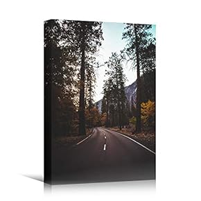 signwin Canvas Wall Art Autumn Dramatic Forest Landscape...