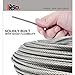 316 Stainless Steel Wire Rope - 400FT (122m) | 7x7 Marine Grade Stainless Steel Aircraft Cable | 1/8'' Stainless Steel Cable Railing for Deck Stair Railing Hardware DIY Balustrade