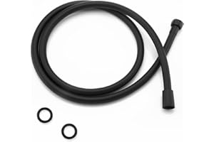 JASYA Black Shower Hose Replacement Explosion Proof Anti Winding PVC Showerhead Hoses Used In Showerheads Spray Bidet Bathing Toilet Cleaning Pet Flexible Rv Shower Hose Extra Long Bidet Hoses(Black, 59 In)