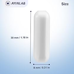 AyinLab PTFE Magnetic Stir Bar Set 8pcs, Magnetic