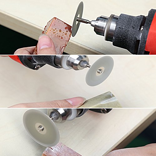 NIUPIKA Diamond Cutting Wheels Cutoff Saw Discs Wheel Cut Blades with Mandrel 3mm Dremel Rotary Tool Set (φ 30mm) - Thumbnail 5