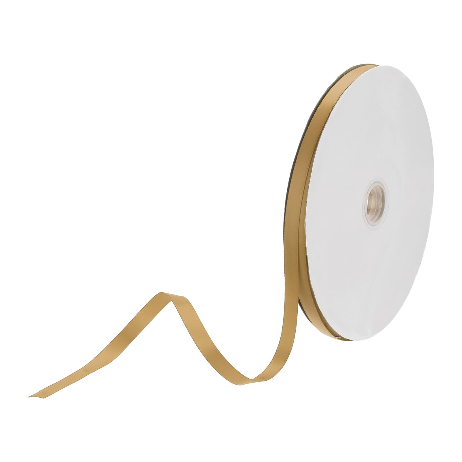 DMiotech 10mm Satin Ribbon 91m/300ft Thin Double Face Fabric Grosgrain Ribbon for Gift Wrapping Floral Hair Flower Bouquet, Gold