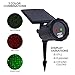Night Stars Solar Powered Laser Light Projector | Outdoor Solar Christmas Light Projector | Red & Green Solar Laser Lights + Automatic On/Off Timer + Indoor AC Power Adapter