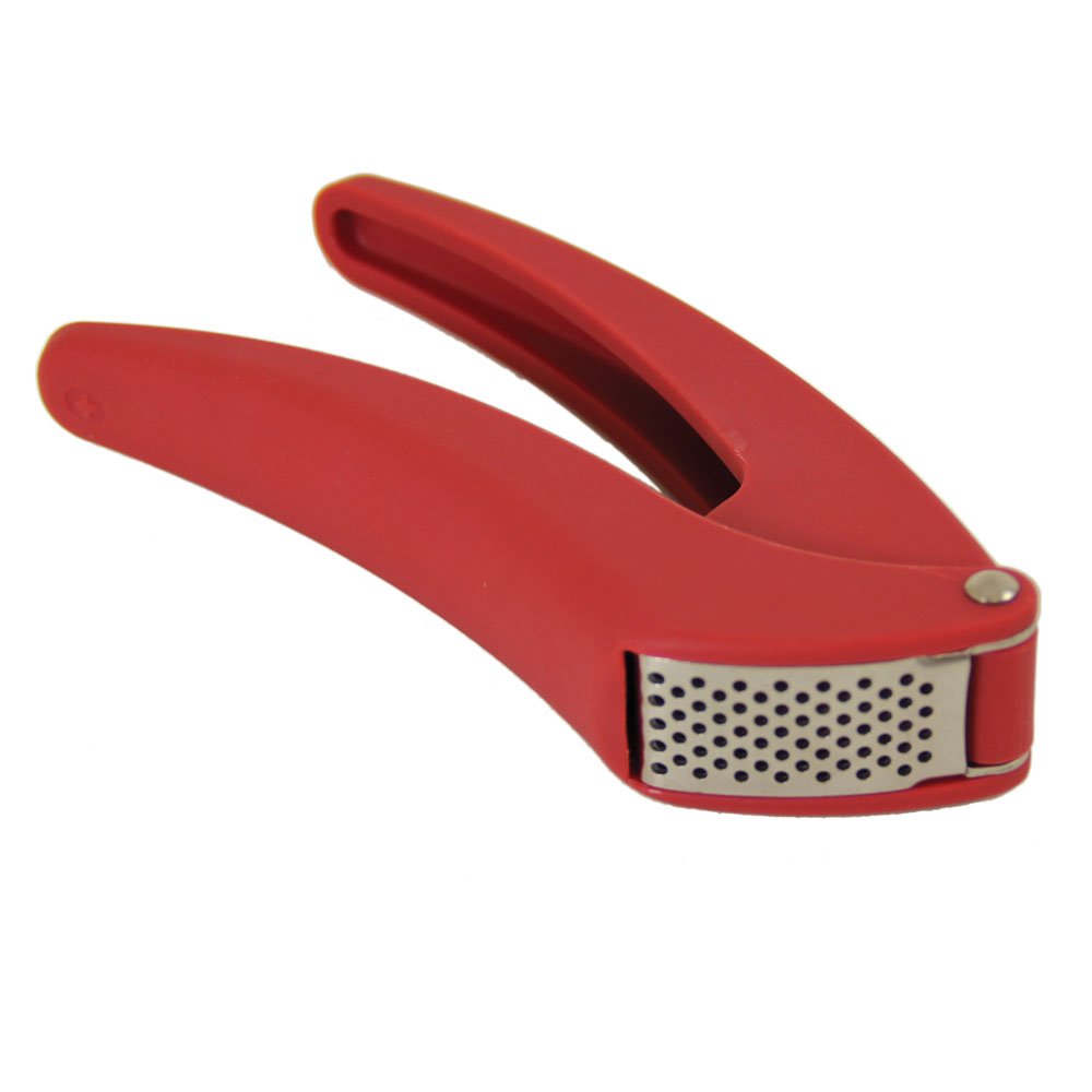 KUHN RIKON 23092 EasyClean Garlic Press, 7Inch, Red, Stainless Steel