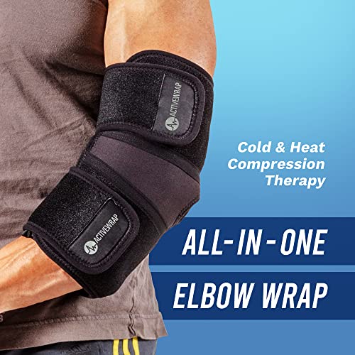 Activewrap Elbow Gel Ice Pack Wrap for Nerve Pain, Swelling, Tennis, Golf, and more with