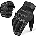 WTACTFUL Army Military Tactical Touch Screen Rubber Hard Knuckle Full Finger Gloves for Combat Motorcycle Motorbike Hunting Hiking Airsoft Paintball Riding Size Black Large