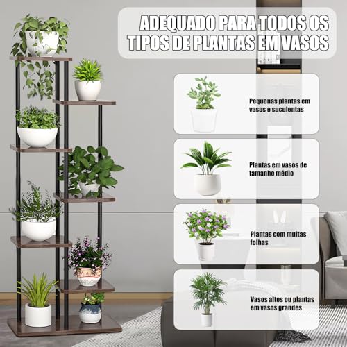 Estante para Plantas, Suporte para Plantas, Suporte Alto para Flores, Prateleira para Plantas, Suporte para Plantas Chao