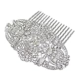 EVER FAITH® Bridal Art Deco Hair Comb Clear Austrian Crystal
