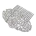 EVER FAITH 1920s Wedding Hair Accessories Austrian Crystal Bridal Art Deco Vintage Hair Piece Side Comb for Women Bride Clear Silver-Tone