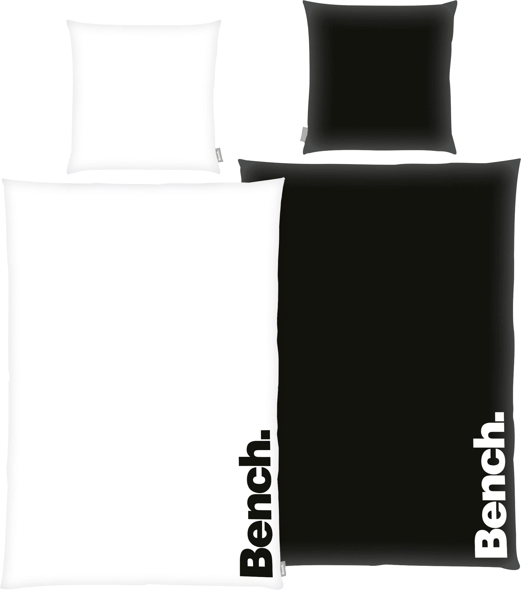 Bench bedding set, Modern Opposite, pillowcase approx. 80x80 cm, duvet cover approx. 155x220 cm, with a smooth branded zip, 100% cotton, color: black/white, item no .: 4412605039