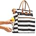QAQADU Diaper Bag - Changing Pad & Stroller Straps - for Boys and Girls - Unisex Tote Bag - Fashionable Mommy Organizer - Nappy Pockets for Diapers, Wipes and Bottles - Great Gift for Mom