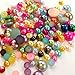 300 pcs 4mm - 8mm DIY Art Faux Pearls Flatback Mix Colors Size ~ M1-10