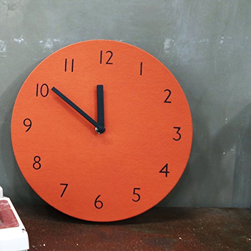 THEHAKI Sandwich Clock 9" Retro Color Silent Quartz Nonticking Simple