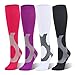 NexiEpoch Compression Socks for Women & Men Circulation, 4 Pairs Best for Nurse, Medical, Running, Travel