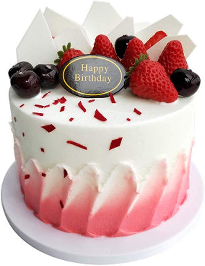 Panda Legends Simulation Fake Strawberry Cream Cake Model Dessert Decoration Display Props 6 Inches