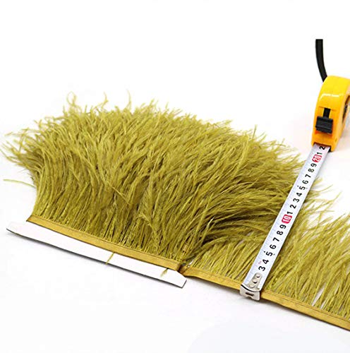 34 Colours Quality Ostrich Feather Trimming Fringe for Millinery Craft Dress Making (Ginger)