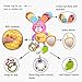 Dmeixs Hanging Stroller Toys, Infant Teether Toys Squeaker Crinkly Ear,Baby Stroller Toys Colorful Car Seat Rattle Toys,Rabbit Toys Stroller,Car Seat,Infant Bed
