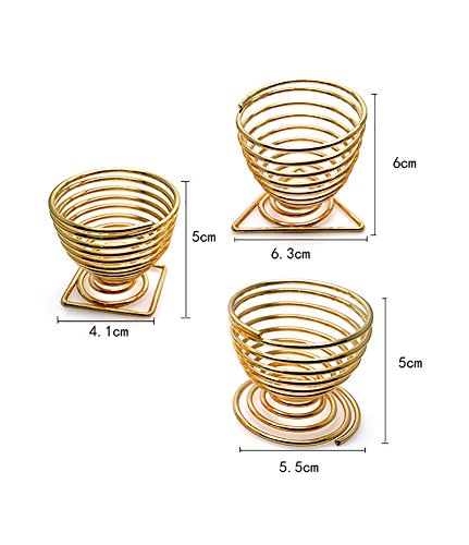 Makeup Sponge Holder Beauty Egg Blender Drying Stand, 3 Pieces, Gold - Thumbnail 2