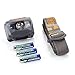 Waterproof LED Headlamp Flashlight- 4 Modes(White lights/ Red Lights and SOS)- Great for Reading Running, Hiking, Camping, Kids and More, Long Battery Life (3AAA Batteries Included)