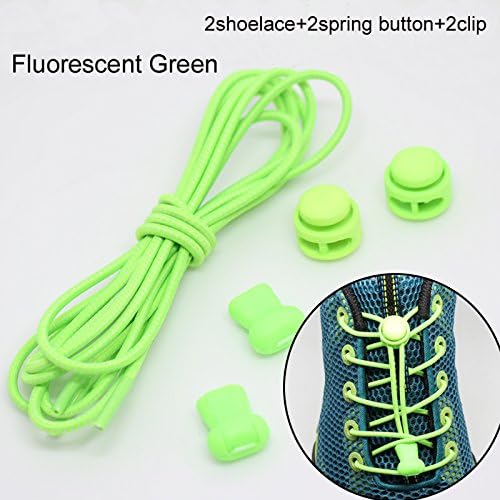 dfnbrhg A Pair of No Tie Elastic Shoelaces Durable Shoestrings Locking Shoe Laces for Sneakers Sports and Outdoor Activities