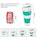 CREATELIFE Collapsible Travel Cup - Multifunctional Silicone Folding Camping Cup Sport bottle with Lids - Expandable Scald-proof Drinking Cup - BPA Free, Portable Bottle (Teal)