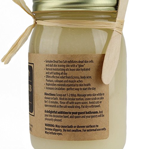 Holy City Revitalizing Dead Sea Salt Hand and Body Scrub - Lavender, 16 fl oz