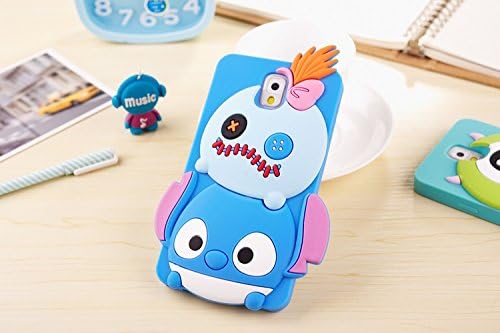 Note 4 Case, 3D Cute Cartoon Animal Soft Silicone Gel Back Case Cover for Samsung Galaxy Note 4 (Stitch)