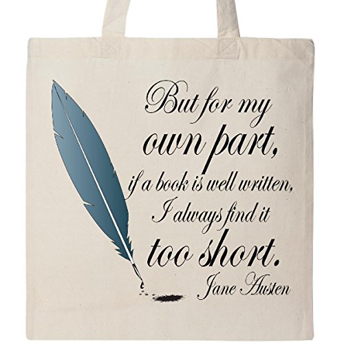 Inktastic - Jane Austen Book Quote Tote Bag Natural 13dff