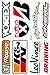 Cars Motor Drag Racing Lot 6 Vinyl Graphic Decals Stickers D6095