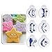 ART Kitchenware 6pcs Happy Halloween Ghost Face Cookie Cake Decoration Stencil Set Cake Decorating Supplies Cookie Mold ST-916 Beige/Semi-Transparent
