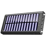 Solar Charger 24000mAh Portable charger, TSSIBE Solar Power Bank with LED Flashlight,Multiple USB Output & Input Ports External Battery Pack for iPhone,Samsung,Android Phones,GoPro Camera,GPS and More