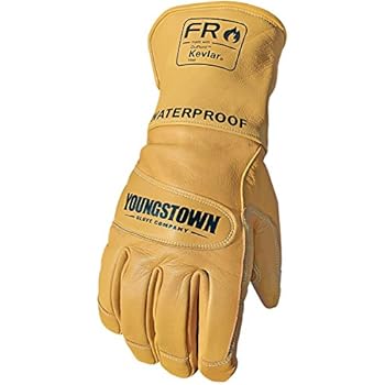 Youngstown Glove 11-3285-60-XXL Flame Resistant Waterproof Leather Utility Lined with Kevlar Gloves, 2X-Large