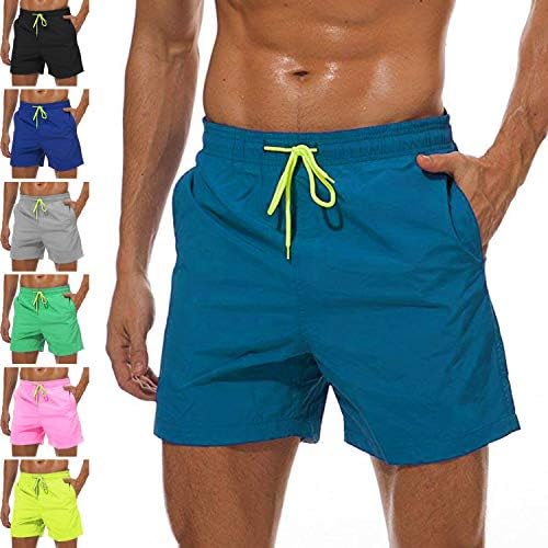Men's Swim Trunks Quick Dry Beach Shorts Swimwear Bathing Suit with Mesh Lining