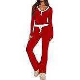 REVETRO Spring Lounge Sets For Women Sexy Pajama Sets Fall Long Sleeve Shirts Y2k PJ Sets Workout Set For GYM