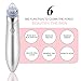 Pretid Blackhead Remover, USB Rechargeable Blackhead Comedo Vacuum Suction Acne Extractor, Skin Pore Cleanser Microdermabrasion Machine With 4 Replaceable Suction Heads (White)