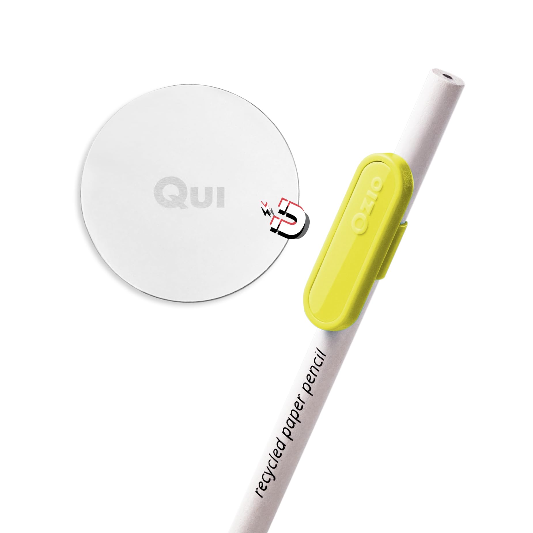 Ozio Magnetic Pen Holder, Refrigerator Pen Holder, Pencil Holder Clip with Magnet, Desk Gadgets, Office Accessories, Lime — image 1