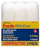 Purdy GIDDS-800630 Roller Covers White Dove 9" x 1/2" Nap, 9 inch 3 Pack