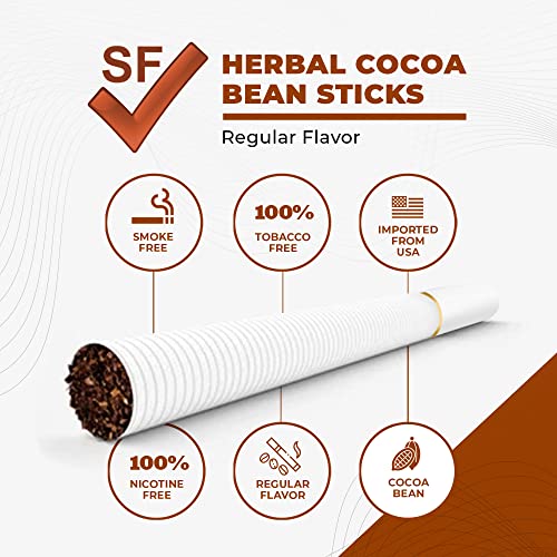 cocoa beans cigarette Smoke Free Herbal Cocoa Cigarettes - 10 Packs Regular - 100% Tobacco &  Nicotine Free - Non Addictive - Tobacco Substitute - Premium Regular Flavor  - 1 Carton (200 Sticks) in Saudi Arabia