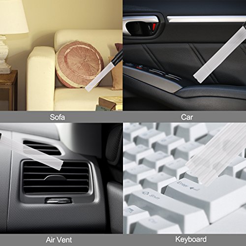 Lambow Vacuum Attachments Dusty Brush Cleaner Dirt Remover Pro Cleaning Tool, Small Suction Brush Tubes Flexible Access to Anywhere, Strong Suction for Corners, Pets, Drawers - Thumbnail 3