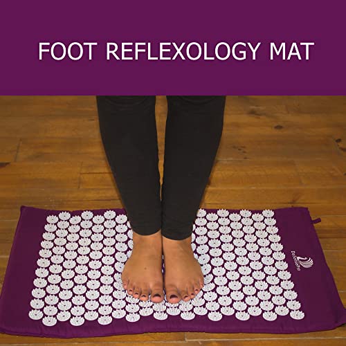 Acupressure Mat and Pillow Set by DoSensePro + Hot/Cold Gel Pack