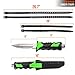 Stainless Steel Scuba Diving Knife with Leg Strap Sheath, Ergonomic Tactical Dive Knife 9 x 1.6” for Snorkeling Survival Spearfishing with Double Edge Sharp Blade and Lock Release Button