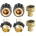 PLG Quick Release Garden Hose connectors Set with Internal Shut-Off Valve