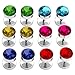 PiercingJ 2-12pcs 16G Solar System Galaxy Universe Stainless Steel Stud Barbell Earrings Illusion Ear Plug 0G Gauge Look
