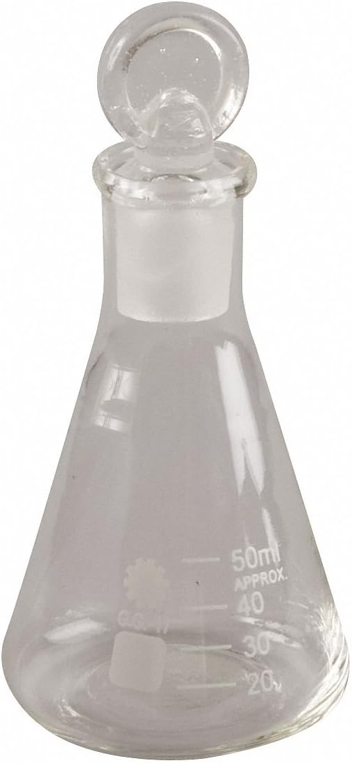 250mL / 8.4 oz. Glass Iodine Flask, Wide Spout, Clear, Height: 155mm, 12 PK