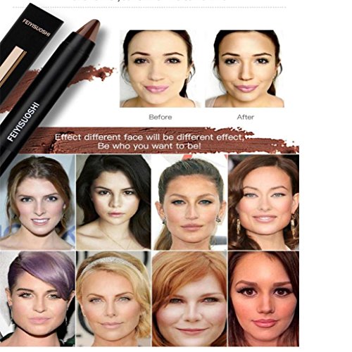Hunputa Pro Highlight Cream Face Eye Foundation Concealer Pen Stick Pencil Makeup Tool (D)