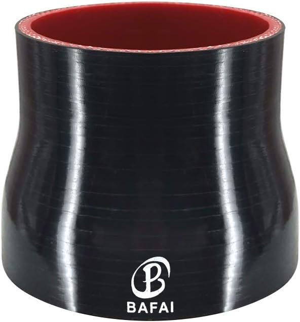 BAFAI Silicone Coupler Hose 3''-3.5''(77-89mm) ID, 2.99''(77mm) Length,High Temperature 4-ply Reinforced,87~173 PSI,Black 004